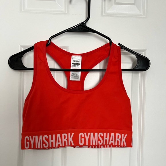 Gymshark Brand Logo Sports Bra, Orange - Picture 2 of 3